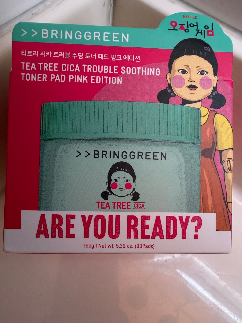 Tea Tree Cica Trouble Soothing Toner Pads - Pink Edition BringGreen Netflix NIB